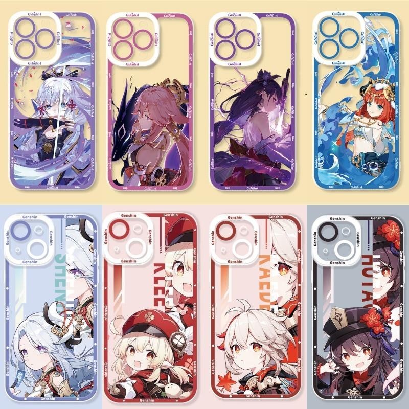 Ốp Lưng Cho Redmi Note 13 Pro 4G 5G A3 A1 A2 Plus Redmi 13 8 9 K40 POCO F3 Vỏ Genshin Impact Game Silicone Anime Hoạt Hình Chống Sốc Trong Suốt TPU Mềm Mại