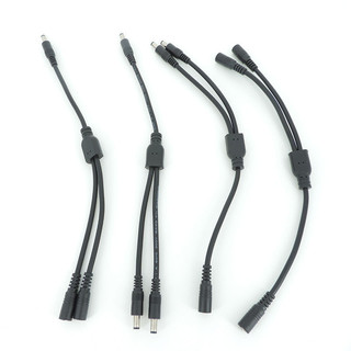 4 loại 18awg 2 chiều DC 5.5x2.1 nam nữ sang 2 nam nữ Bộ chia nguồn đầu nối bộ chuyển đổi Cáp cắm dây nối dài F @ V1N