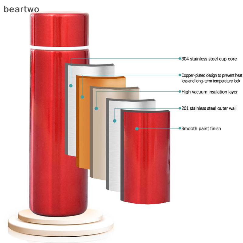 < Beartwo > Cốc giữ nhiệt bỏ túi bằng thép không gỉ di động Cắm trại ngoài trời Bình nước đẹp