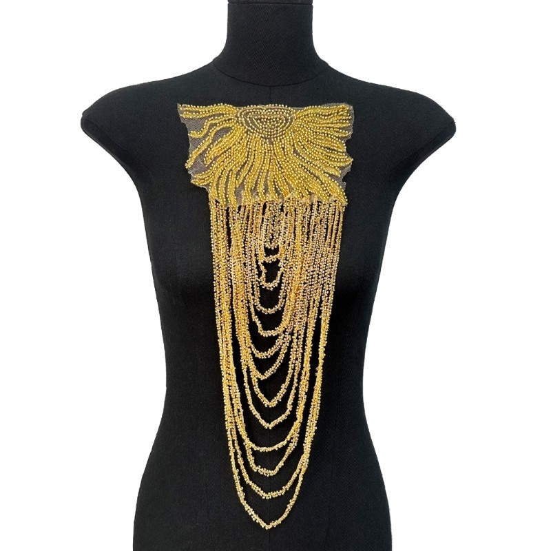 Dasbsug Vai Epaulet Cho Sân Khấu Đầm Viền Đính Hạt Epaulet Quấn Vai Cho Trang Phục Chuyên Nghiệp May Accesso