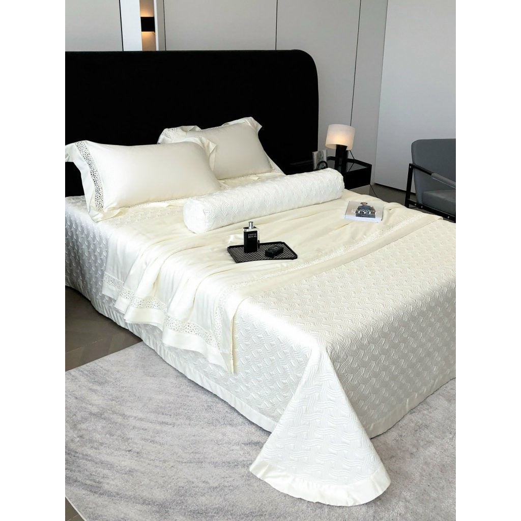 (L4563)Bộ Chăn Ga Tencel 120s LOVEWE Trần Mềm Mại Thoáng Khí - MemMinbedding Luxury