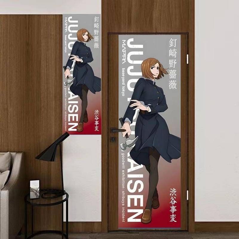 Anime Trang Trí Tường Jujutsu Kaisen poster Tấm Thảm Dọc Gojo Satoru & Kento Nanami Trang Trí Tường
