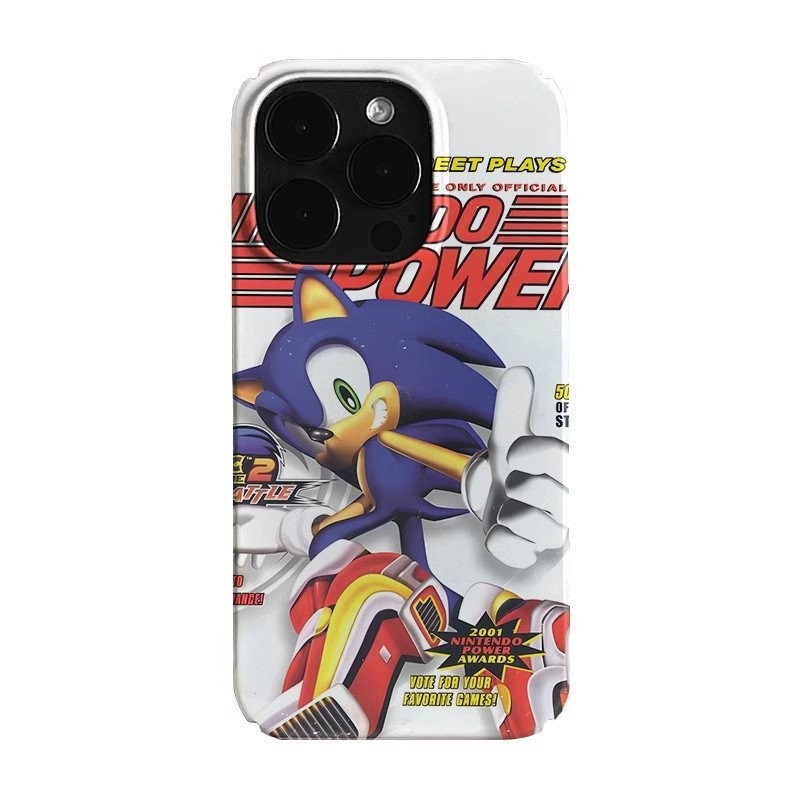Ốp điện thoại Sonic Sonic dùng cho IPhone 15 14 13 ProMax 12 PRO 11 XSMAX XR XR XS X SE 7 8 plus 14 15 PLUS QYJS Ốp cứng Anime Ốp bảo vệ chống rơi cá tính cho phim IAHW