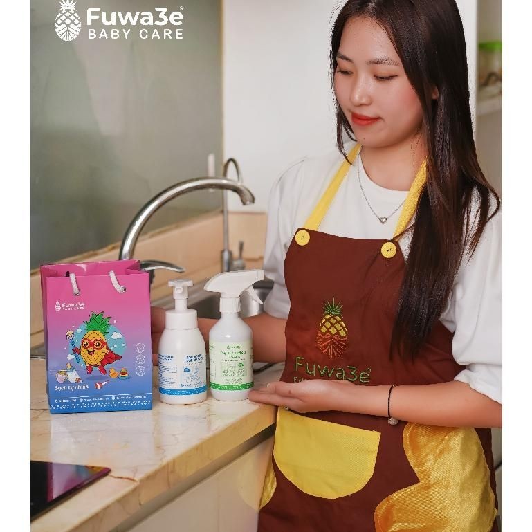 Xịt baby Kháng khuẩn hữu cơ  lau bàn ăn đồ chơi Fuwa3e xịt kk Dizigone TINH DẦU 100% TN Bạc hà
