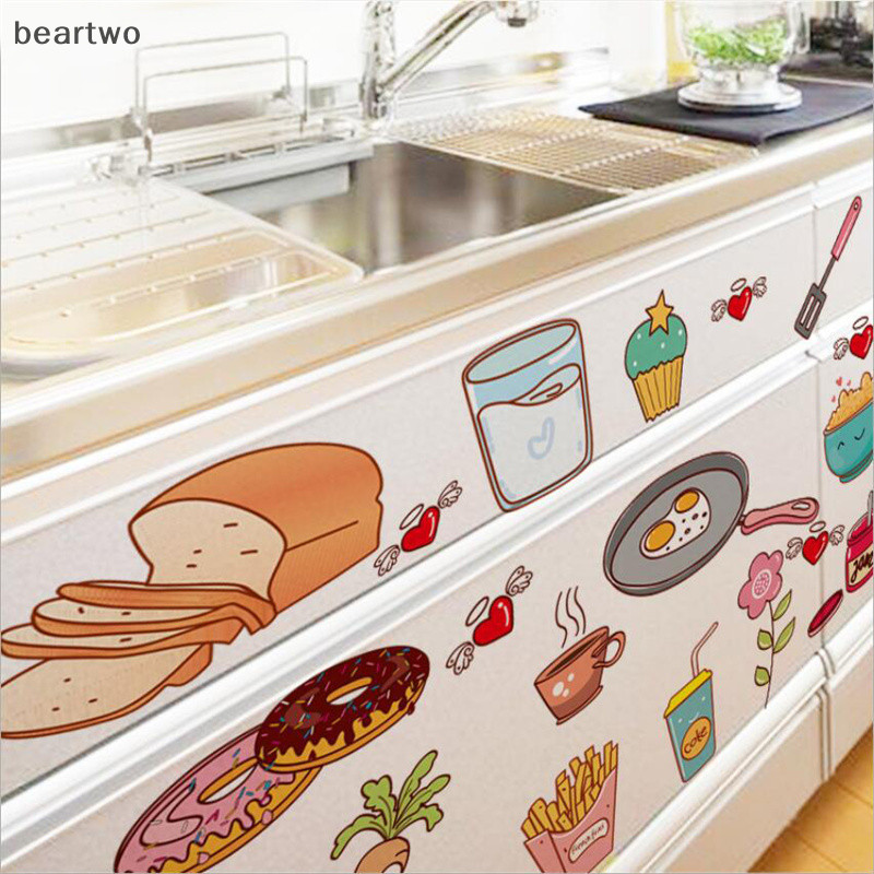 < Beartwo > Phim Hoạt Hình Nhà Bếp Tủ Lạnh Cửa Dán Trang Trí Thực Phẩm Trái Cây Có Thể Tháo Rời Miếng Dán Tường Dán Tường Trên Tường Đẹp