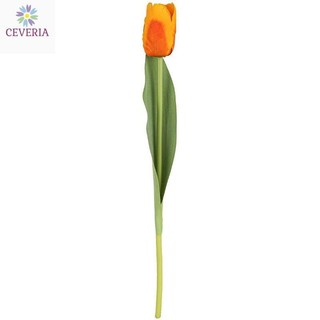 Cành hoa tulip ướt trang trí nhà cửa thân hựa, lá từ lụa CEVERIA