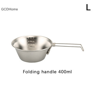 Gcdhome 30 / 200 / 400ml Thép không gỉ 304 Sierra Cup Bộ đồ ăn ngoài trời để cắm trại và dã ngoại Bát súp có thể xếp chồng lên nhau HOT