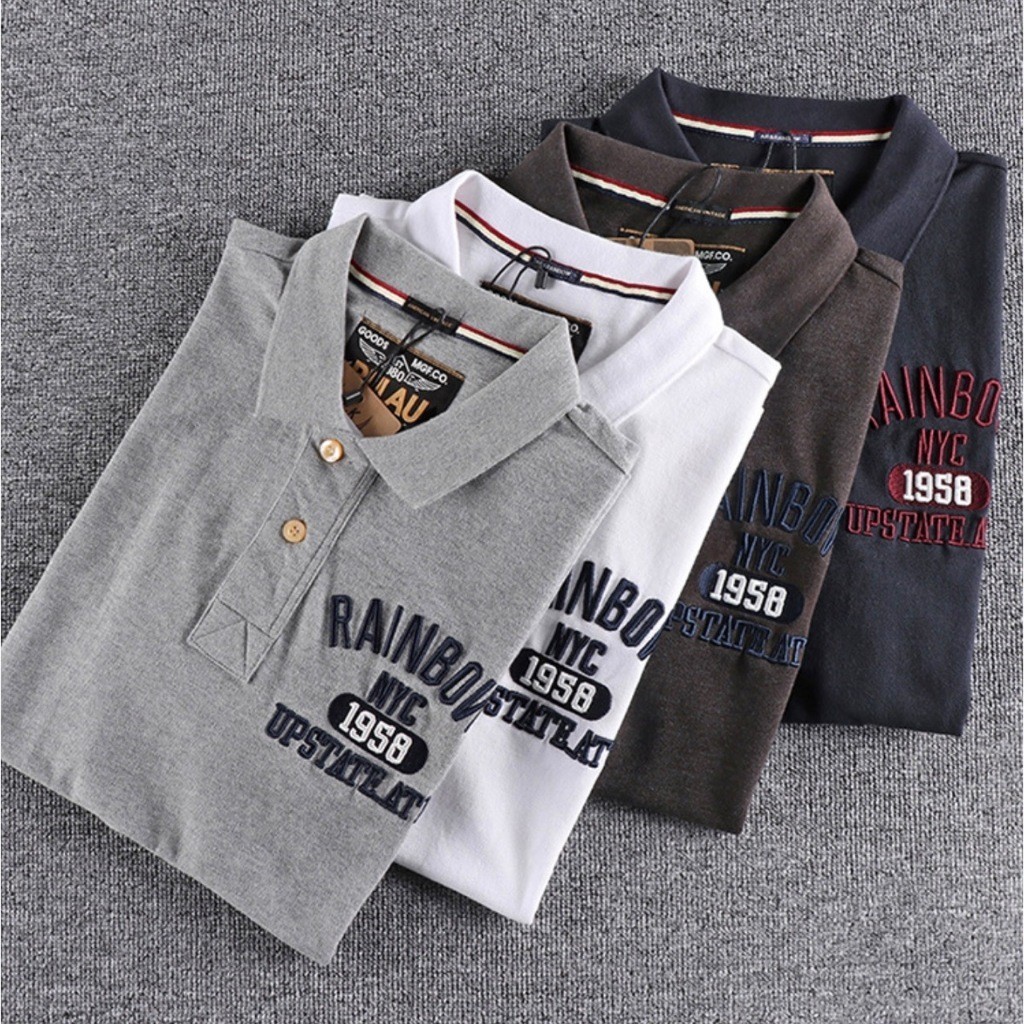 Áo thun polo Rainbow Retro dã ngoại_du lịch