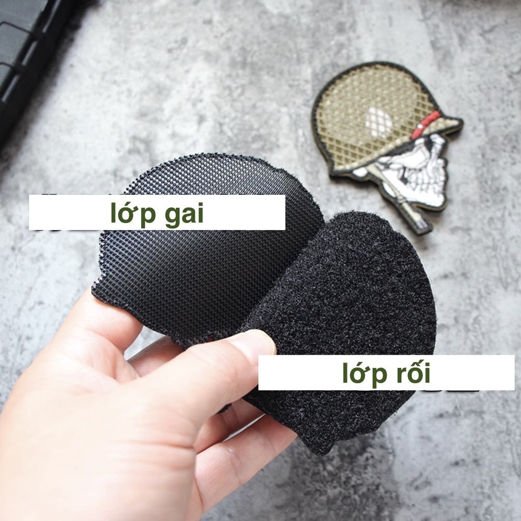 Patch chiến binh đầu lâu dán quần áo_ba lô_ túi xách _retro
