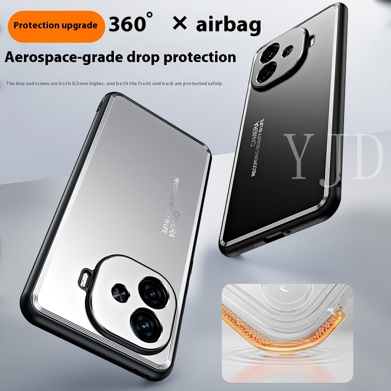 Ốp YJD Cho Vivo Z9 Turbo Z9X Mặt Sau Kim Loại TPU Vỏ Điện Thoại Chống Sốc