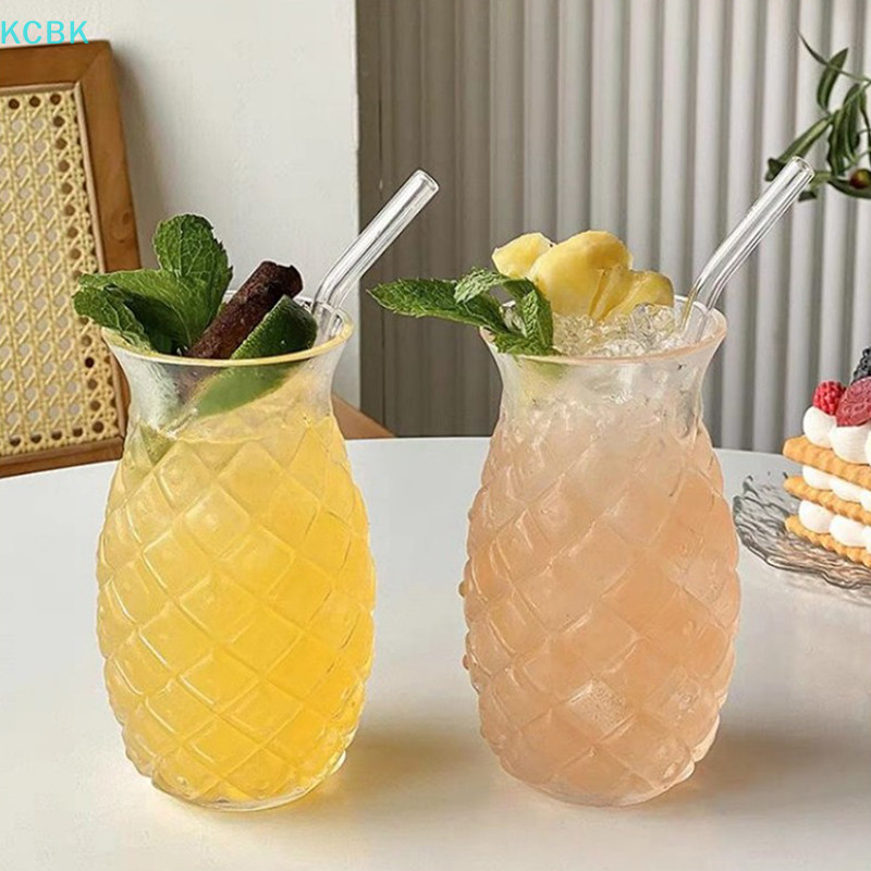 [Kc] 480Ml Cốc Cocktail hình quả dứa Cốc uống sáng tạo Cốc nước trong suốt Cốc thủy tinh rượu vang đỏ cho bữa tiệc quán Bar tại nhà [BK]