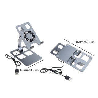Giá đỡ điện thoại di động để bàn có thể gập lại EZ có quạt làm mát Giá đỡ điện thoại tản nhiệt