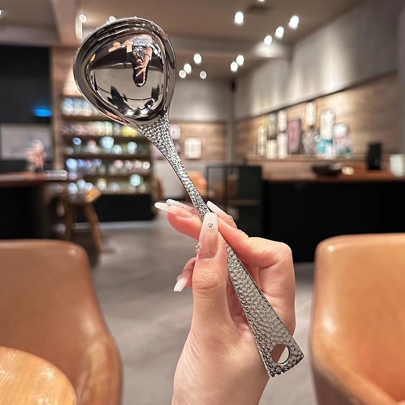 Combo 2 Muôi Múc Canh Thìa Muỗng Súp INOX Siêu Đẹp Cao Cấp Decor Bàn Ăn (Tuyển   )