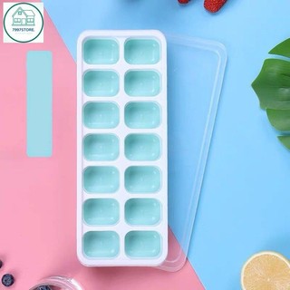 Khay đựng đá silicon kháng khuẩn, chống mùi tủ lạnh, khuôn làm đá, làm thạch cao cấp