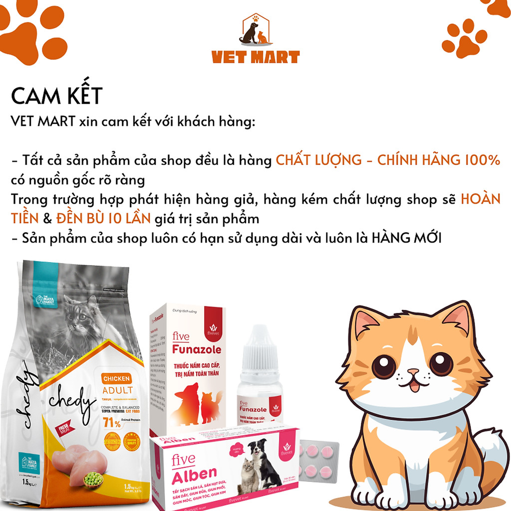 Five-ATP for pet Dung Dịch Uống Hỗ Trợ Tăng Lực - Phục Hồi Sức Khỏe Cho Thú Cưng, gà đá 20ml