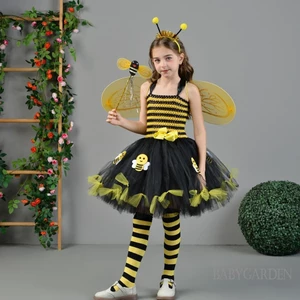/ / -2-12 Tuổi Trẻ Em Bé Gái Halloween Ong Trang Phục Hóa Trang Không Tay Vải tuyn Đầu Chân Ấm Cây Đũa Phép Cánh Bộ Cho Tiệc Sân Khấu