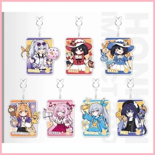 Móc Khóa Honkai Impact 3 Kiana Elysia Honkai Dòng 3 Phòng Acrylic Mặt Dây Chuyền Móc Khóa Alicia Kiana Mei Brownia Heal