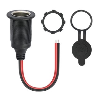 Charmantcc1 12V 24V Xe Gắn Đèn Sạc Có Cáp Nữ Ổ Cắm Cắm Đầu Nối Adapter