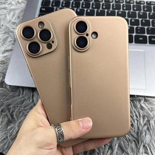 Ốp Điện Thoại mờ Sơn kim loại Sa mạc vàng Vỏ Chống Sốc Mềm Cho iPhone 16 Pro Max 15 14 13 12 11 Pro Max