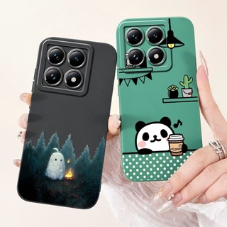 Ốp Lưng Gấu Trúc Dễ Thương Hoạt Hình Silicon Cho Xiaomi 14T Pro / Mi 14T Pro