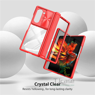 Vỏ máy ảnh ống kính trượt lai Samsung Galaxy Z Fold 6 Z Fold 5 Z Fold 4 Bản lề tự động phục hồi toàn diện Vỏ bảo vệ