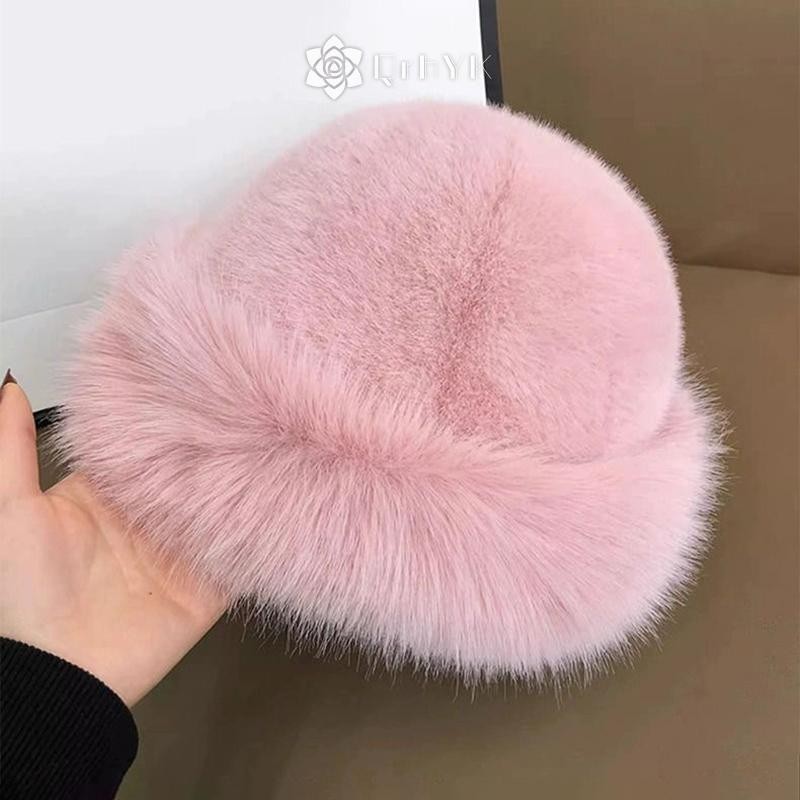 Qrhyk Thu Đông Nữ Thời Trang Mũ Nón Mũ Mông Cổ Mũ Không Vành Sang Trọng Lông Tơ Trượt Tuyết Cưỡi Mũ Ấm Mới
