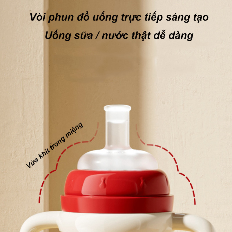 【SKISOPGO】BìNh SữA Cho Bé Chống Rơi，Bình bú rơm trẻ em，Dày và chống rơi,Chất liệu PP， với nhiều mục đích sử dụng