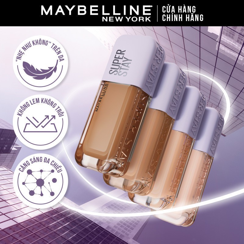 Kem Nền Maybelline Bắt Sáng Che Phủ Siêu Nhẹ Superstay Up To 30H Lumi-Matte Foundation SPF16 PA+++ 35ml