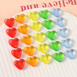 Phụ kiện acrylic DIY hình trái tim nhỏ màu kẹo ngọt ngào đa năng, bông tai, kẹp tóc, vật liệu ốp điện thoại bán buôn