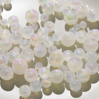 Cùng một kiểu nàng tiên cá Acrylic ngọc trai ánh sáng AB màu giả ngọc trai tự làm trang sức vòng tay Xuyên Lỗ Chất liệu đính cườm