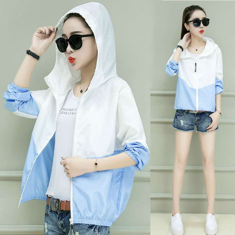 Chống tia cực tím Xuân Thu Hè Mới Áo Khoác Mỏng Thể Thao Ngắn Nhỏ Chống Nắng Quần Áo Nữ Mặc Ngoài