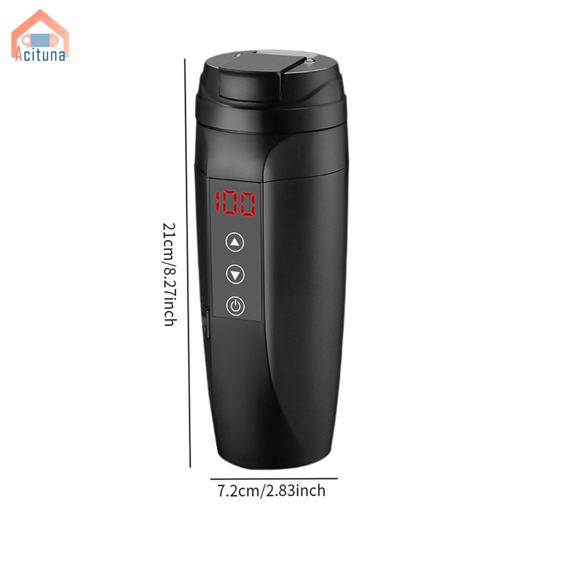 Ấm đun nước du lịch Acutuna 0.4L 90W 21x7cm có nắp kín chắc chắn thông minh có thể điều chỉnh nhiệt độ Cốc trà cà phê