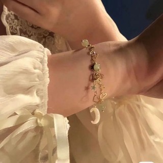 Hàn Quốc Lưỡi Liềm Mặt Trăng Vòng Tay Thời Trang Ngôi Sao Quyến Rũ Ngọc Hạt Vòng Tay Nữ Quà Tặng Phụ Kiện Trang Sức