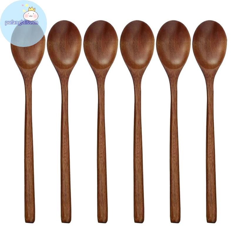 Pufangbliss 1 Cái Thìa Tre Nhà Bếp Phong Cách Hàn Quốc 9 Inch Súp Bộ Đồ Ăn Nấu Mật Ong Thìa Cà Phê Muỗng Trộn VN