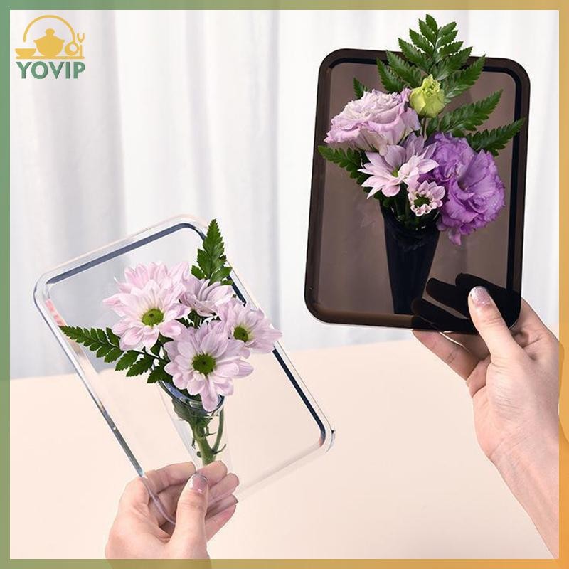 YOVIP Acrylic Khung Ảnh Bình Hoa Nghệ Thuật Hiện Đại Bình Hoa Để Bàn Giá Đỡ Cây Cho Văn Phòng Nhà Quà Tặng Bàn Cưới Centerp Trang Trí VN