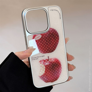 [Sheren] Vỏ điện thoại cao cấp Gilt Red Apple Thích hợp cho i16 15 14 13 12 11 pro max Vỏ bảo vệ chống sốc