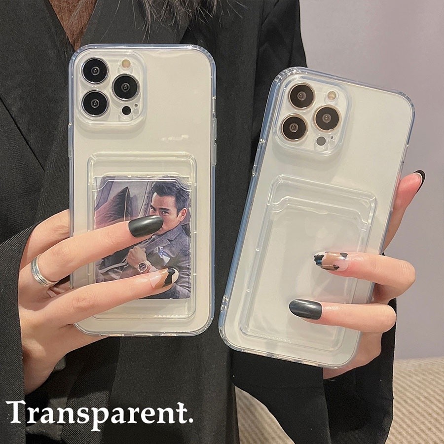 Ốp Trong Suốt Cho Huawei Y7P Y9 Y7 Prime 2019 Y9S Y7a P40 Pro Nova 9 10 se Y61 Y90 Y70 honor 9X Pro Ốp Điện Thoại Có Vỏ Đựng Thẻ Ảnh