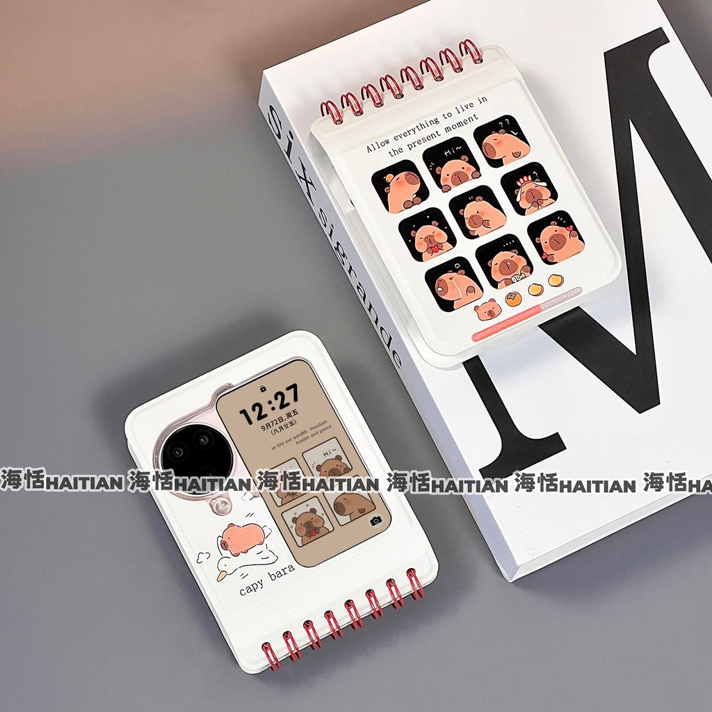 Ốp Điện Thoại Notebook Sáng Tạo Thích Hợp Cho Samsung Galaxy Z Flip 7 6 5 4 3 5G Hoạt Hình Dễ Thương zflip7 FE N3Flip MixFlip 2 Vỏ Bảo Vệ