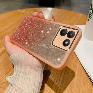 Ốp lưng Tecno Pova 7 4G Vỏ lấp lánh sang trọng Tecno Pova7 Gradient Bling Vỏ silicon trong suốt có bảo vệ ống kính