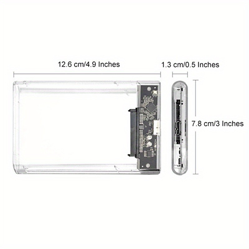 Trong suố Box Ổ Cứng 2.5 inch Trong Suốt USB 3.0 ,  Bảo Hành 12 Tháng, Gắn Được Ổ Cứng 2Tb Di động Máy tính SSD