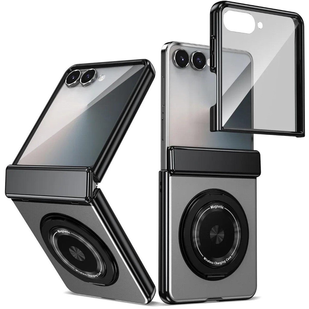 360 Xoay Vòng Giá Đỡ Bản Lề Bảo Vệ Ốp Lưng Điện Thoại Samsung Galaxy Z Flip 7 6 5 4 3 Flip7 Có Vỏ Phim Cường Lực