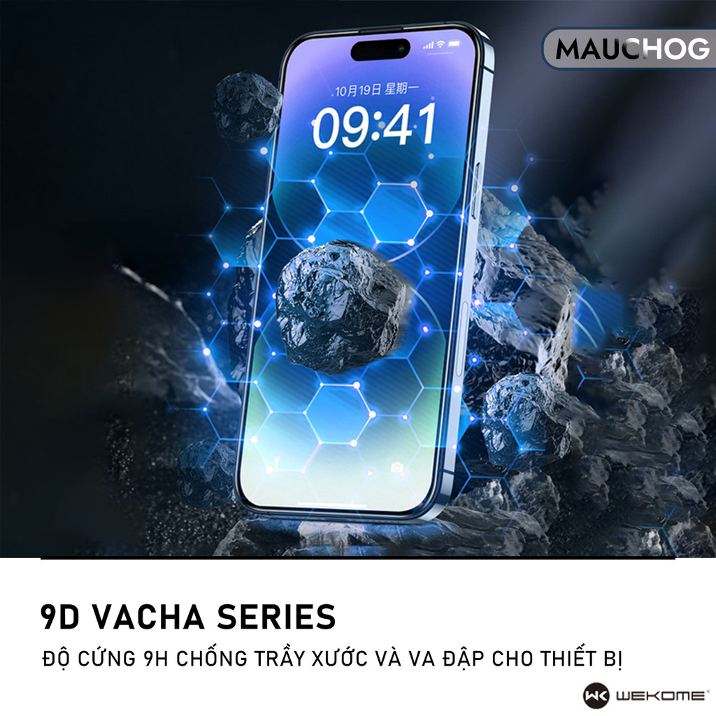 Kính Cường Lực WK Kinkong Trong Suốt Có Lưới Loa Cho Điện Thoại iPhone 17 Pro Max 16 15 14 13 12