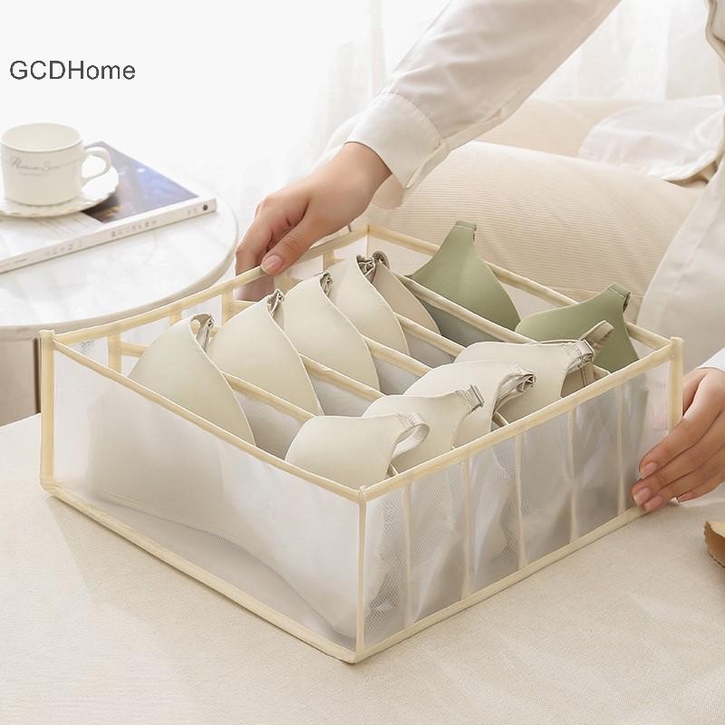 GCDHome 11 / 7 / 6 Lót Ngăn Kéo Phong Cách Hộp Bảo Quản Nhà Lưới Tất Tổ Chức Tủ Quần Áo Ký Túc Xá Túi Bảo Quản HOT