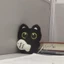 Móc khóa búp bê sang trọng GILL Black Cat, Túi đeo vai máy ảnh Mặt dây chuyền túi búp bê, Khăn quàng cổ dễ thương Vòng chìa khóa xe Quà tặng