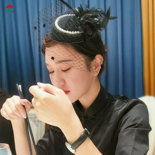 Mũ lông vũ hoa cho nữ, phù hợp tiệc trà và cocktail cưới