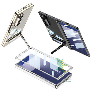 Vỏ bọc toàn bộ bản lề mạ trong suốt siêu mỏng Samsung Galaxy Z Fold 7 Z Fold 6 khung vỏ phim cường lực