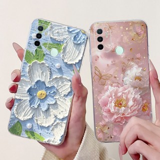 Dành Cho OPPO A53 2020 Ốp Lưng CPH2127 CPH2131 Vỏ Bướm Thời Trang Silicon Mềm Trong Suốt Ốp Lưng Điện Thoại Cho OPPO A33 2020 A53s 4G Ốp Lưng