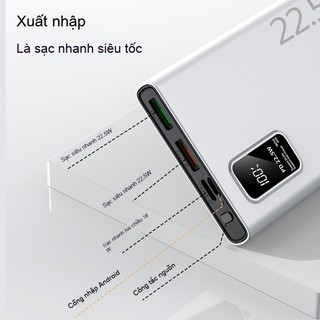 Pin Dự Phòng Siêu Mỏng 20000mAh, Sạc Nhanh 22.5W, Sạc Hai Chiều, Dung Lượng Lớn, Tiện Dụng Mang Theo