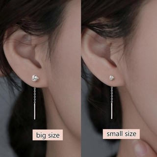 1 Cặp Bạc Tua Rua Bông Tai Retro Dây Thẳng Không Phai Màu Cho Nữ Và Bé Gái
