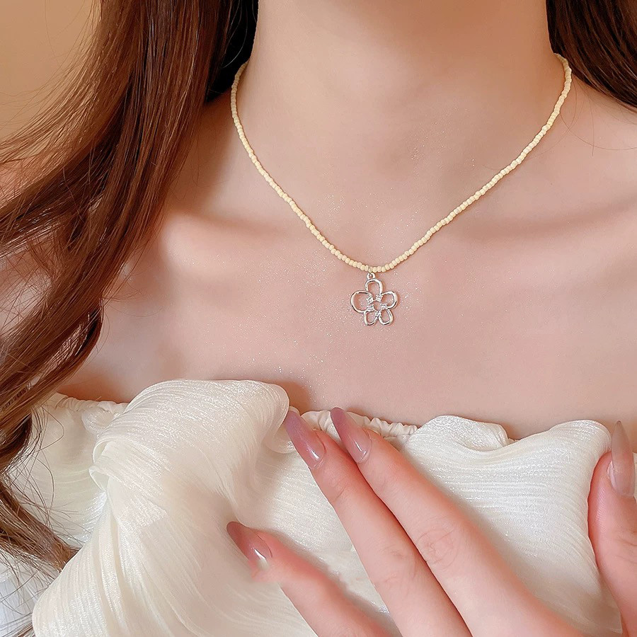 Đinh Hạt Vòng Cổ Bạc Phong Cách Hàn Quốc - Quà Tặng Sinh Nhật